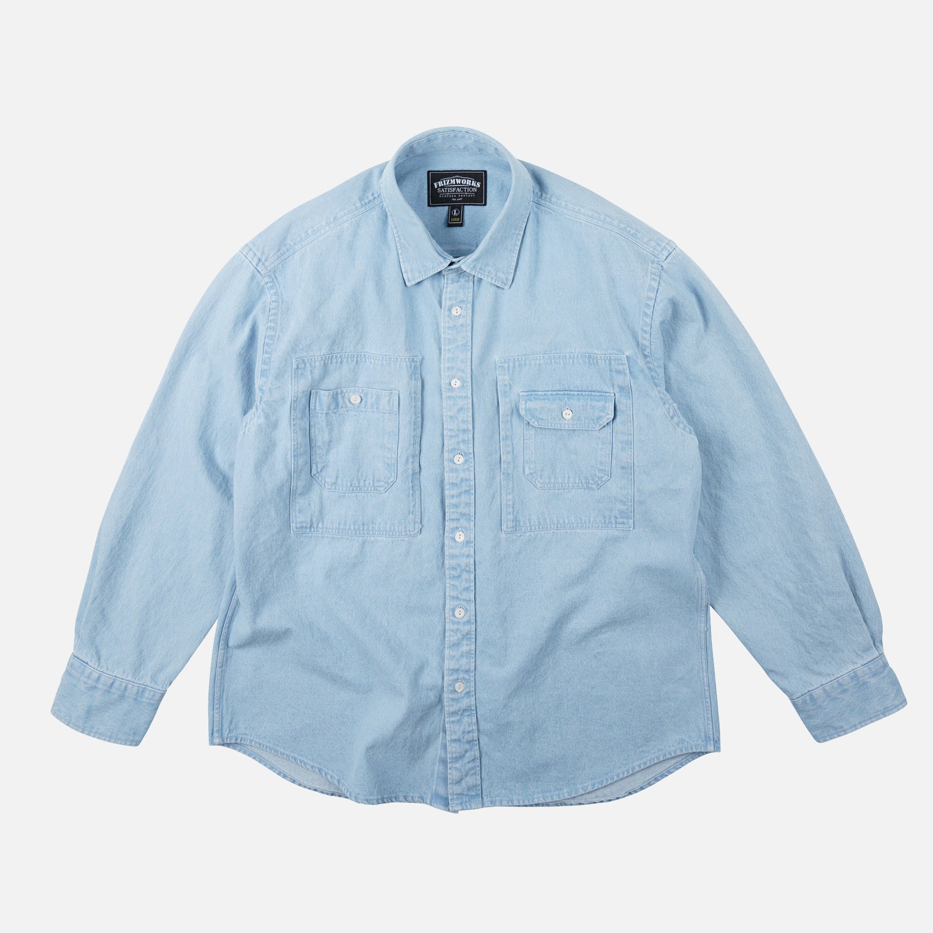 Frizmworks BLEACHED UTILITY SHIRT - LIGHT BLUE - The Great Divide