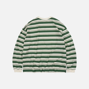 Frizmworks - BLOCK STRIPE L/S T-SHIRT - DARK GREEN -  - Alternative View 1