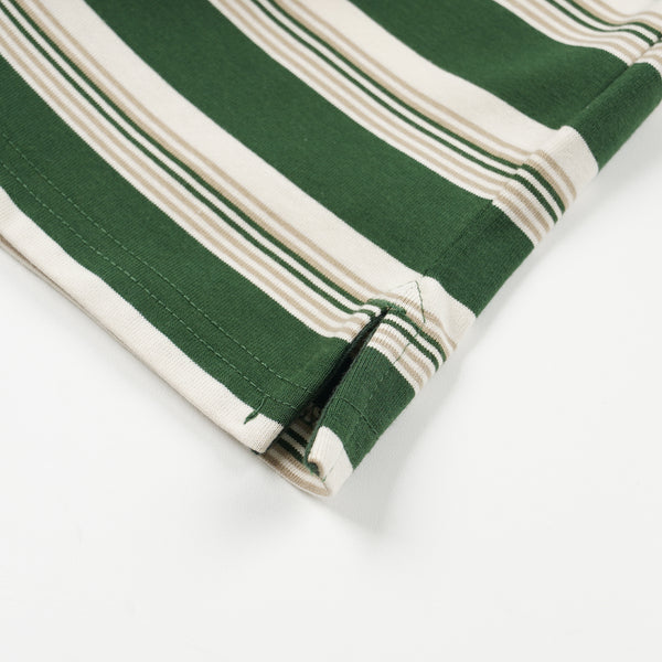 BLOCK STRIPE L/S T-SHIRT - DARK GREEN