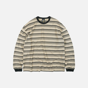 Frizmworks - BLOCK STRIPE L/S T-SHIRT - MUD -  - Main Front View