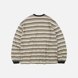 Frizmworks - BLOCK STRIPE L/S T-SHIRT - MUD -  - Alternative View 1