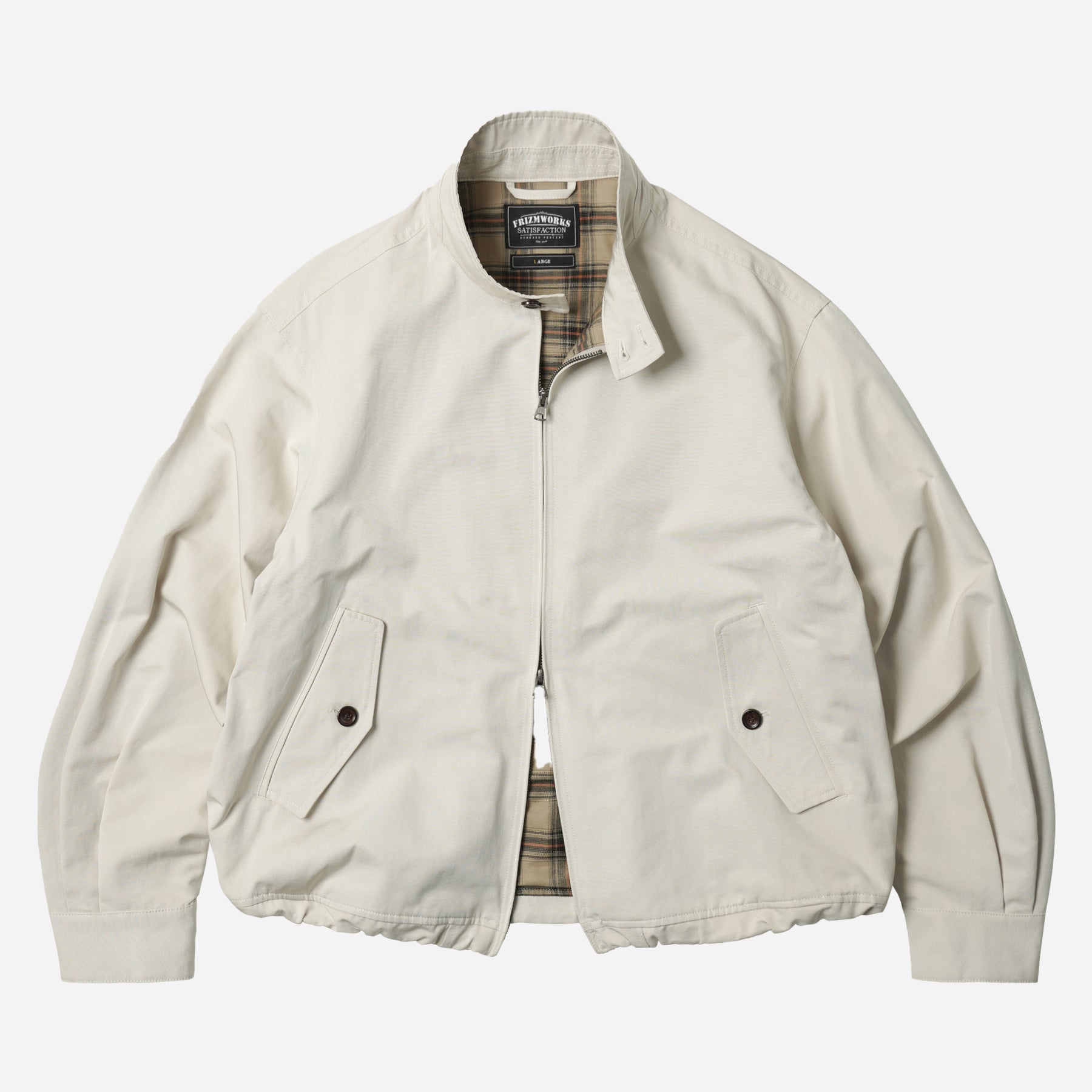 Frizmworks BUDDY HARRINGTON JACKET - CREAM - The Great Divide