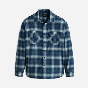 Pendleton - BURNSIDE SHIRT - NAVY/BLUE/GREY PLAID -  - Main Front View