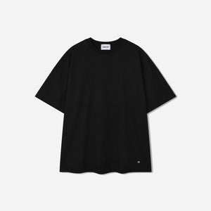 Anglan - LAYERED ESSENTIAL LOGO T-SHIRT - BLACK -  - Main Front View
