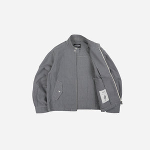 Frizmworks - BUDDY CHECK HARRINGTON JACKET - SEA BLUE -  - Alternative View 1