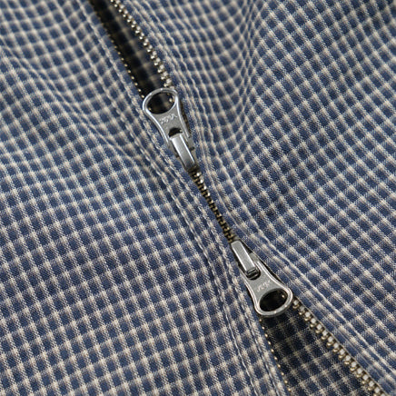 BUDDY CHECK HARRINGTON JACKET - SEA BLUE