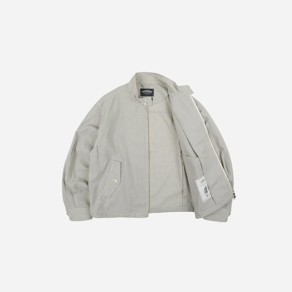 BUDDY CHECK HARRINGTON JACKET - SKY BLUE