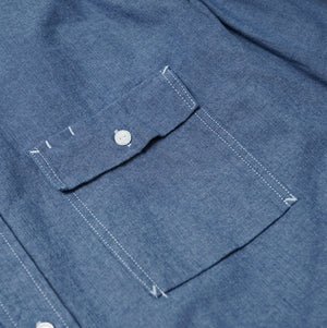 Frizmworks - CIGARETTE POCKET CHAMBRAY SHIRT - BLUE -  - Alternative View 1