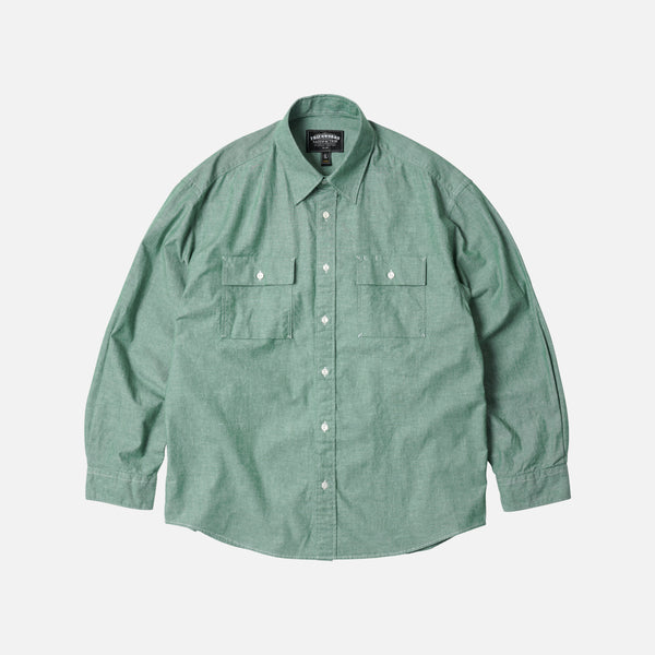 Frizmworks Cigarette Pocket Chambray Shirt - Green