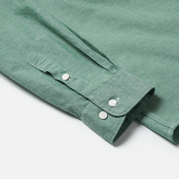 CIGARETTE POCKET CHAMBRAY SHIRT - GREEN