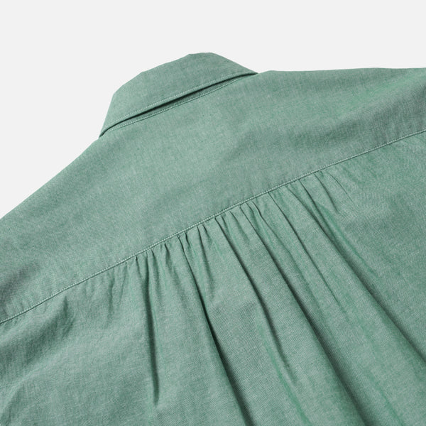 CIGARETTE POCKET CHAMBRAY SHIRT - GREEN