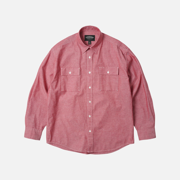 Frizmworks Cigarette Pocket Chambray Shirt - Red