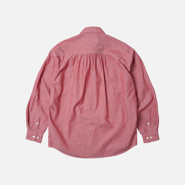 Frizmworks Cigarette Pocket Chambray Shirt - Red
