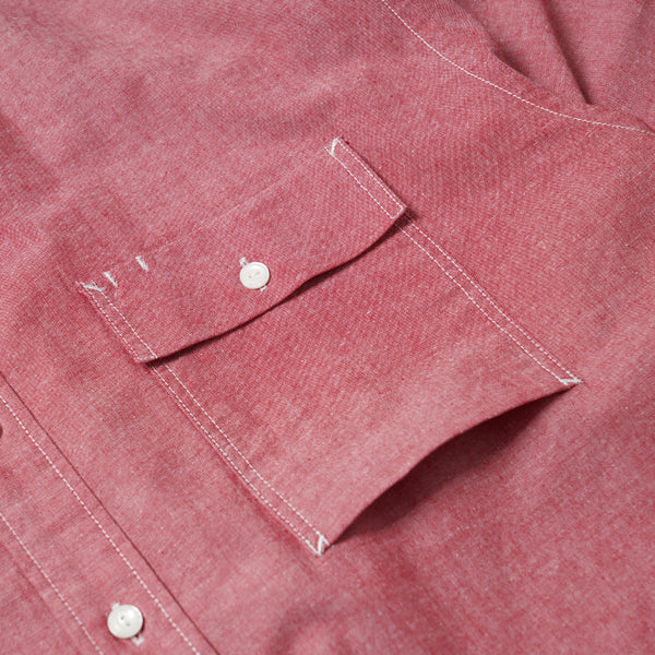 Frizmworks Cigarette Pocket Chambray Shirt - Red