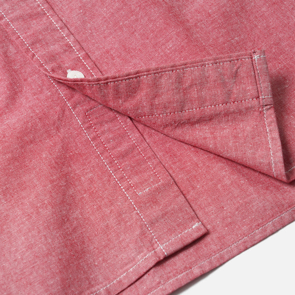 Frizmworks Cigarette Pocket Chambray Shirt - Red