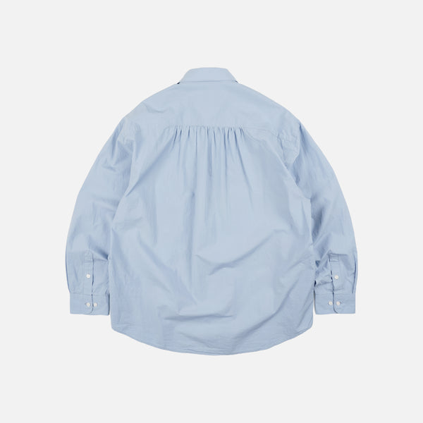 CIGARETTE POCKET TYPEWRITER SHIRT - SKY BLUE