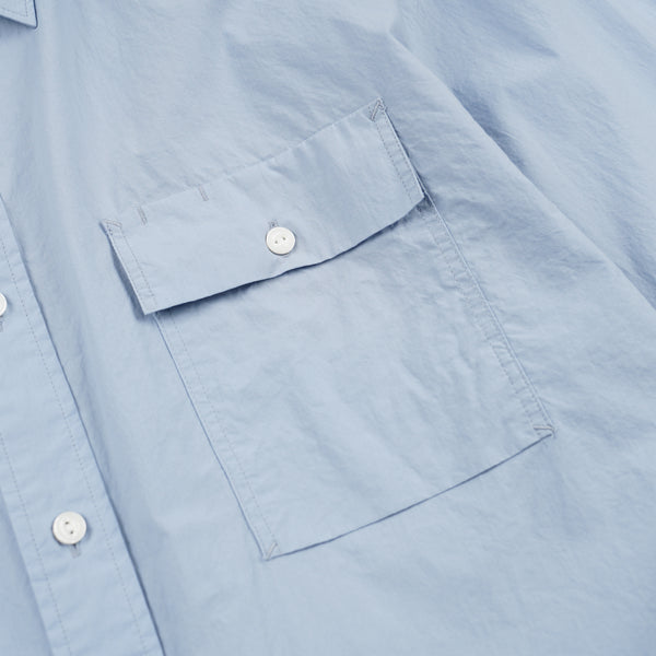 CIGARETTE POCKET TYPEWRITER SHIRT - SKY BLUE
