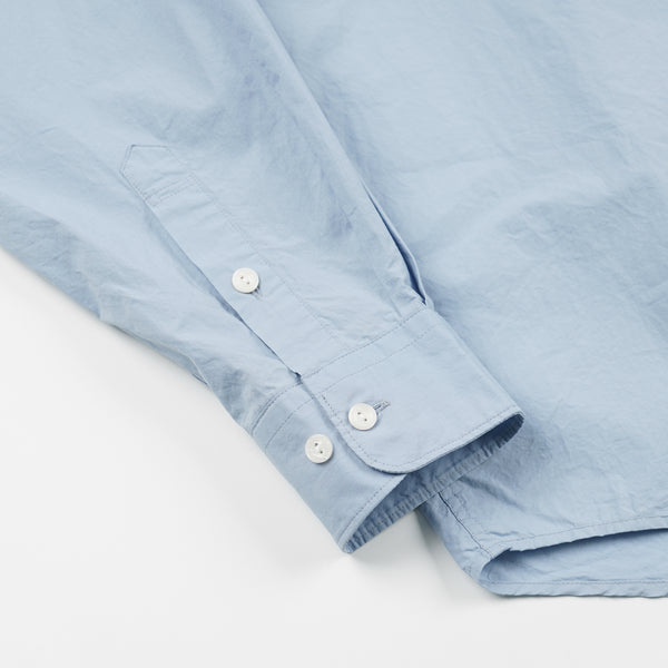 CIGARETTE POCKET TYPEWRITER SHIRT - SKY BLUE