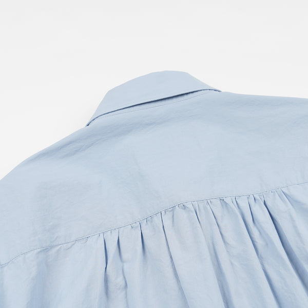 CIGARETTE POCKET TYPEWRITER SHIRT - SKY BLUE