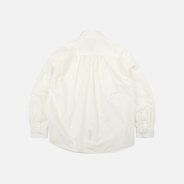 CIGARETTE POCKET TYPEWRITER SHIRT - BUTTER