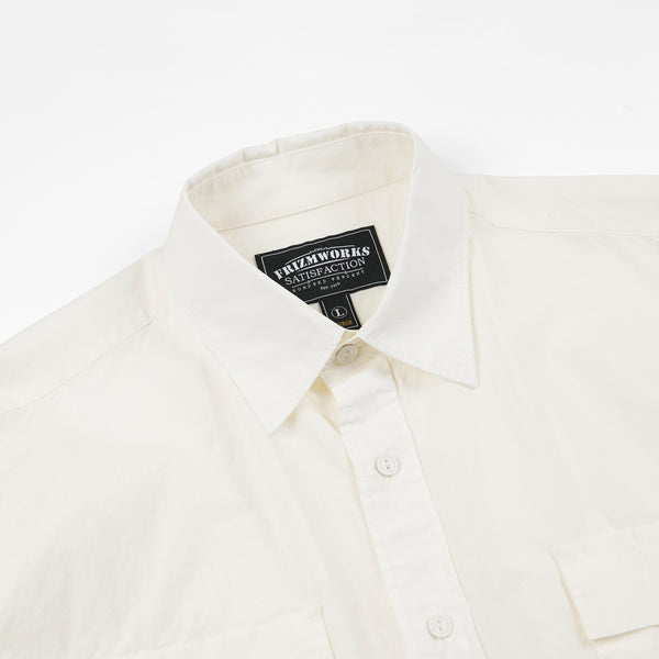 CIGARETTE POCKET TYPEWRITER SHIRT - BUTTER
