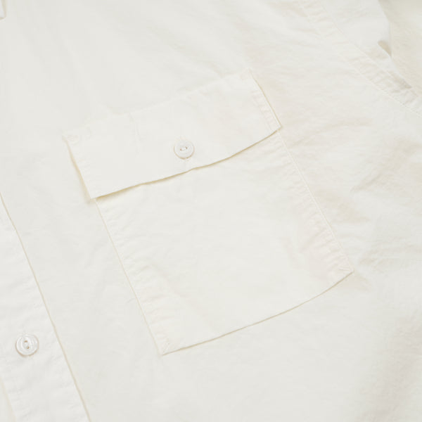 CIGARETTE POCKET TYPEWRITER SHIRT - BUTTER
