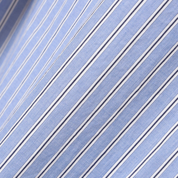 CLAUDE STRIPED SHIRT - SAX BLUE