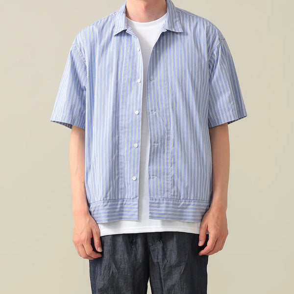 CLAUDE STRIPED SHIRT - SAX BLUE