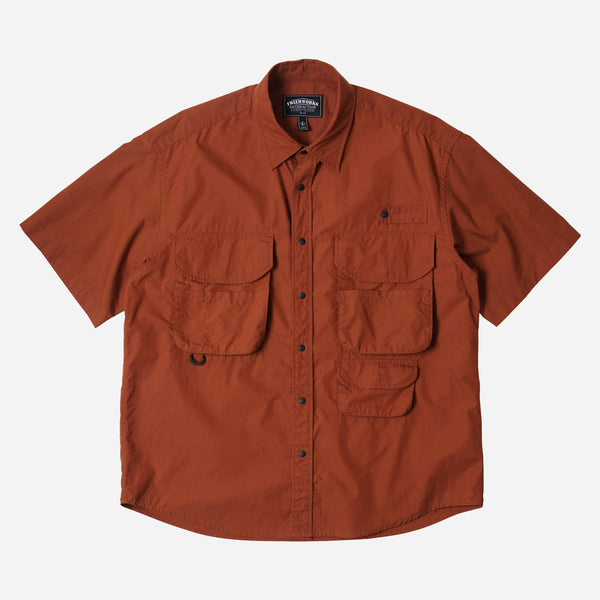 CN RIPSTOP FISHING HALF SHIRT - BRICK