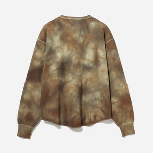 Pilgrim Surf + Supply - CONAN UNEVEN DYED WAFFLE SWEATER - OLIVE -  - Alternative View 1