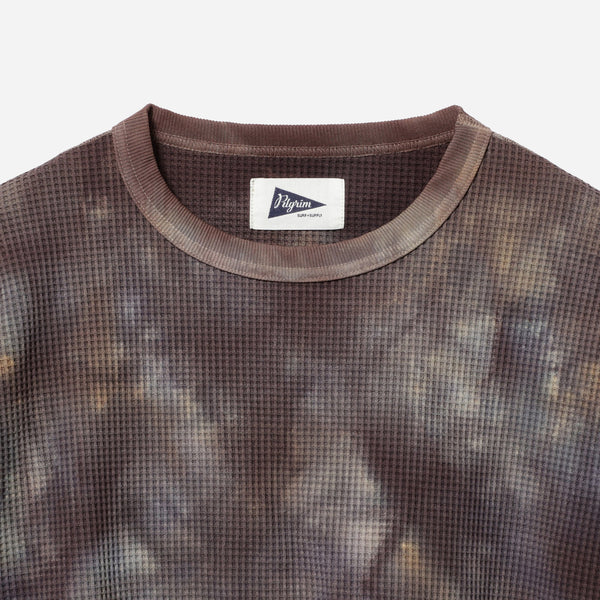 CONAN UNEVEN DYED WAFFLE SWEATER - BROWN