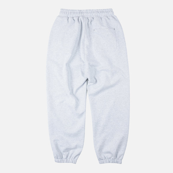 COVER STITCH SWEAT PANTS - WHITE MELANGE