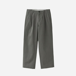 Rough Side - SLOB TWILL 2 PLEAT PANTS - MUD -  - Main Front View