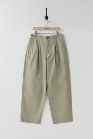 Rough Side - BOX PLEATS PANTS - HUMUS SAND -  - Main Front View