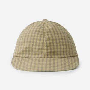 Rough Side - 6 PANEL LINEN BASEBALL CAP - YELLOW GLEN CHECK -  - Main Front View