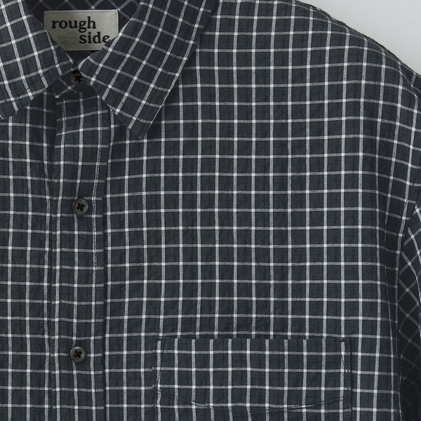 UNIT HALF SHIRT - CHARCOAL CHECK