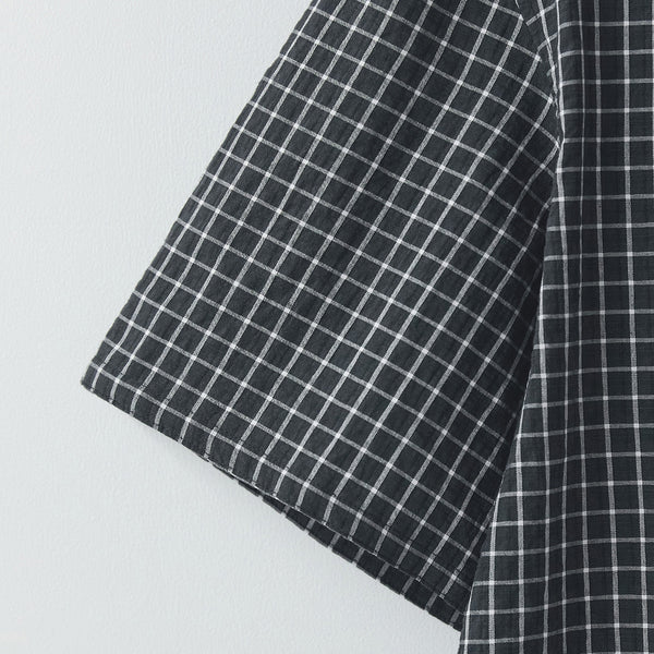 UNIT HALF SHIRT - CHARCOAL CHECK