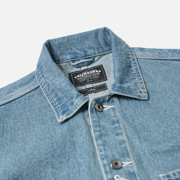 DENIM CHORE JACKET - LIGHT BLUE