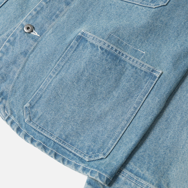 DENIM CHORE JACKET - LIGHT BLUE