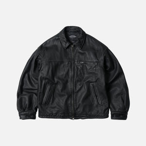 Frizmworks - Frizmworks Destroyed Cowhide Leather Jacket - Black -  - Main Front View