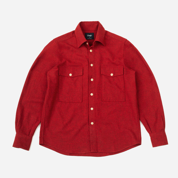 WOOL WORK SHIRT - ROSSO RED