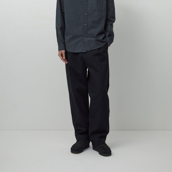 SLOB TWILL 2 PLEAT PANTS - DARK NAVY