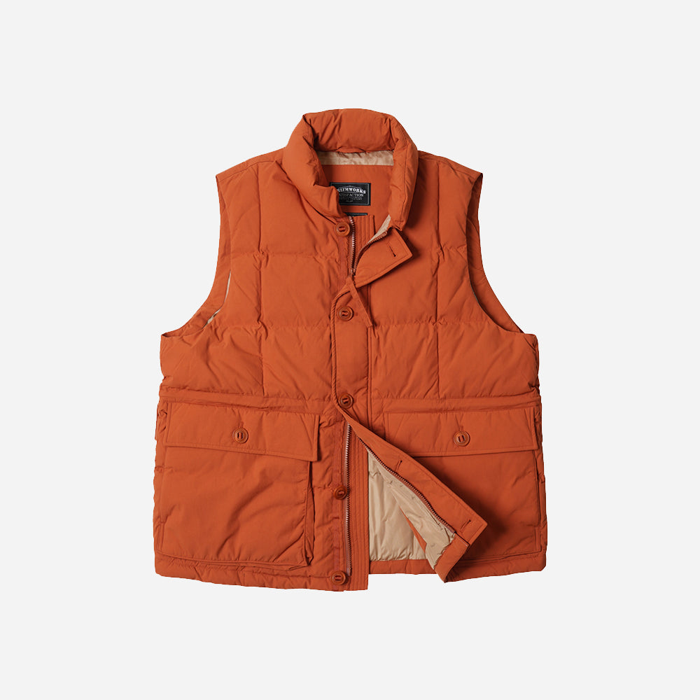 Frizmworks KARAKORAM DOWN VEST - ORANGE - The Great Divide