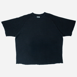 Rough Side - DYED STRIPE RAGLAN T-SHIRT - DARK NAVY -  - Main Front View