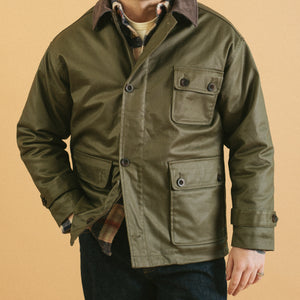 Pendleton - WAXED HUNTING JACKET - OLIVE -  - Alternative View 1