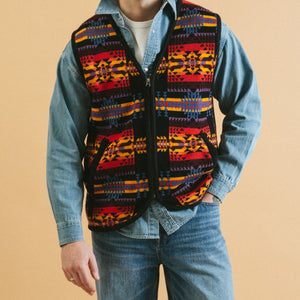 Pendleton - JACQUARD VINTAGE VEST - BLACK/MULTI -  - Alternative View 1