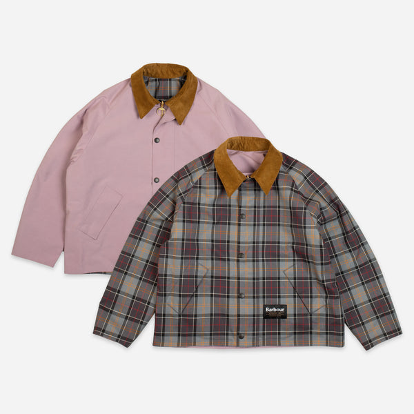 REVERSIBLE TRANSPORTER JACKET - ELDERBERRY/TARTAN
