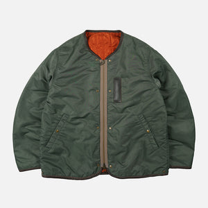 Frizmworks - REVERSIBLE MA-1 LINER JACKET - OLIVE -  - Main Front View