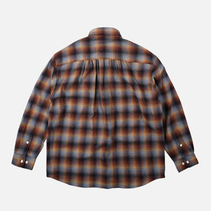 Frizmworks - FLANNEL CHECK WORK SHIRT - BROWN SKY -  - Alternative View 1