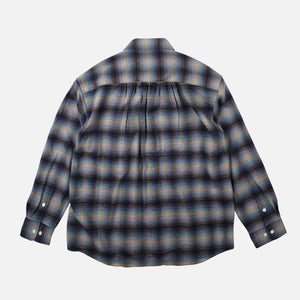 Frizmworks - FLANNEL CHECK WORK SHIRT - MIDNIGHT BLUE -  - Alternative View 1